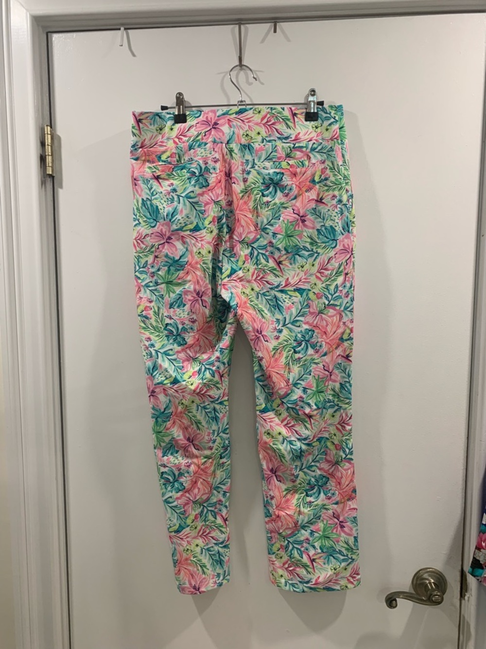 St. Peter's Sport Tropical Print Pants in Pink, Teal & Green - Picture 5 of 8